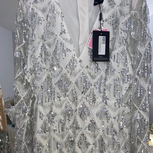 Silver Tassel Bodycon Dress